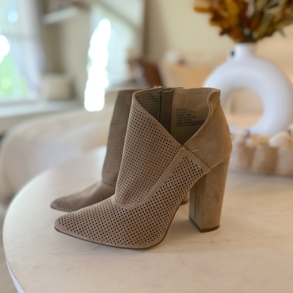 Just Fab block heel booties